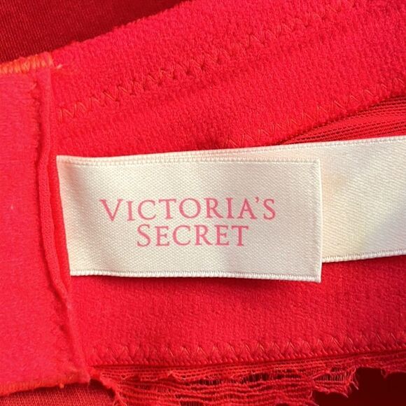 VS Dream Angles Bra Size 32DD Demi Lace Rhinestone Underwire Strapless - Picture 14 of 16